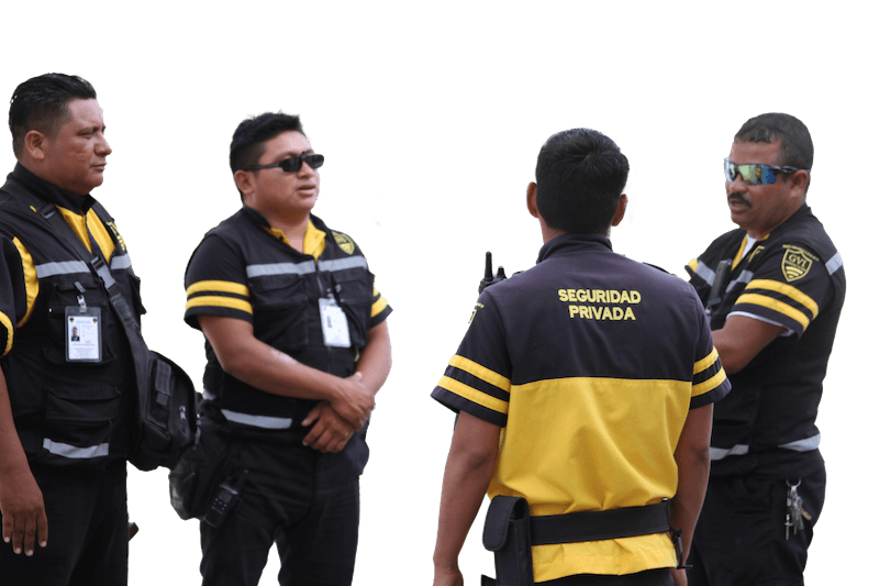 Equipo de guardias de seguridad privada GVI en Cancún